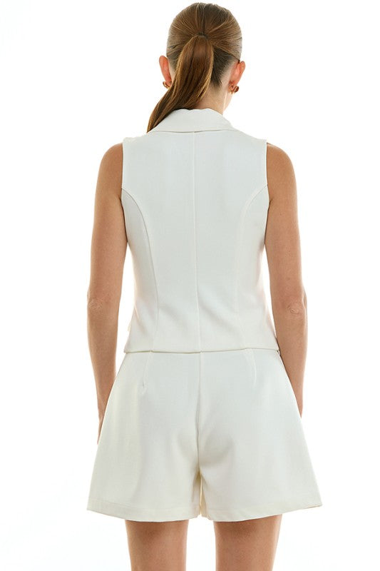 Ontwetfth Vest & Career Short Set