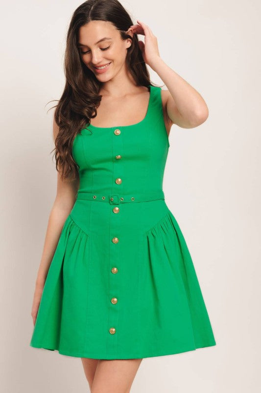 Flying Tomato Solid Mini Dress