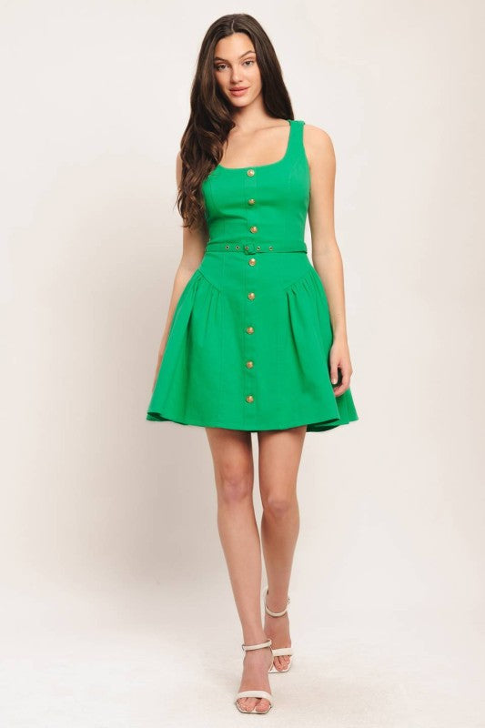 Flying Tomato Solid Mini Dress