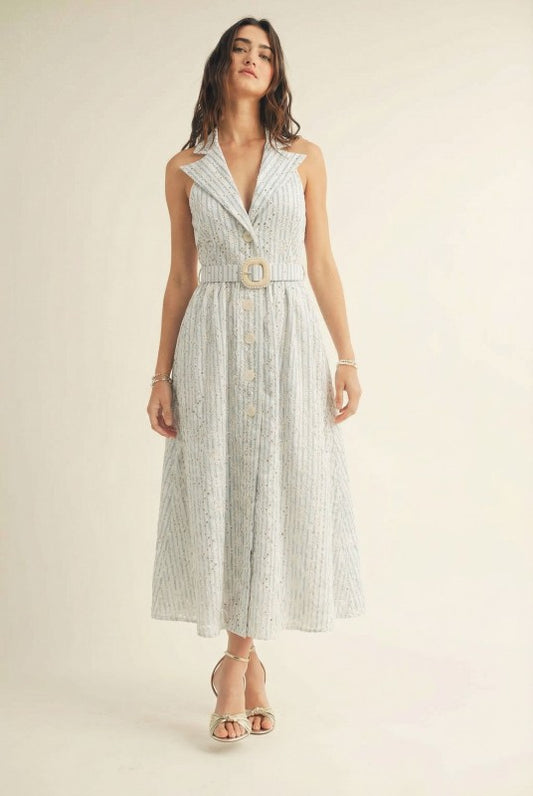 Just Me Strappy Embroidered dress