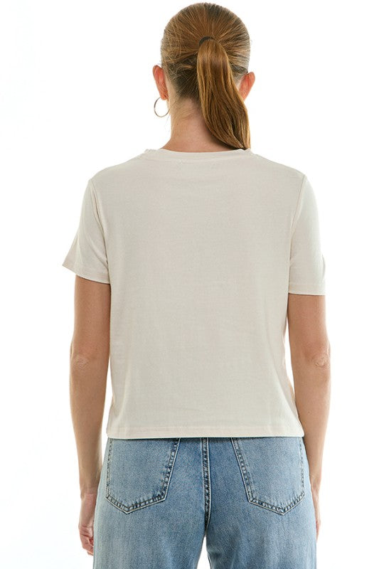 On Twelfth Solder Twist Tee Top