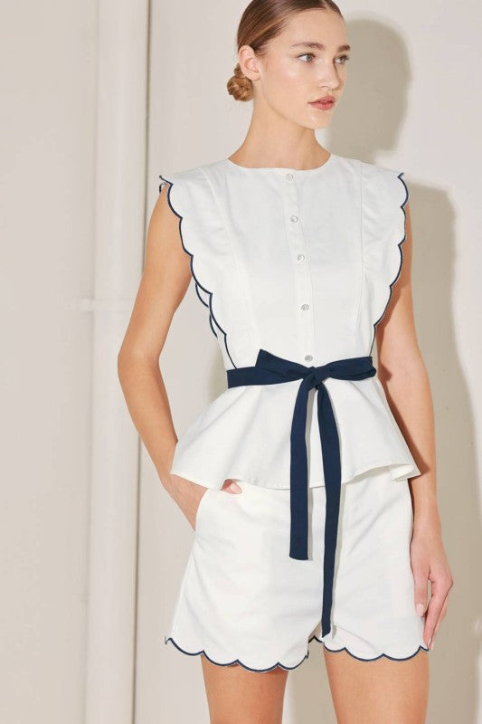 Free Market Solid Woven Top