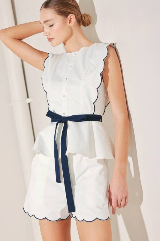 Free Market Solid Woven Top
