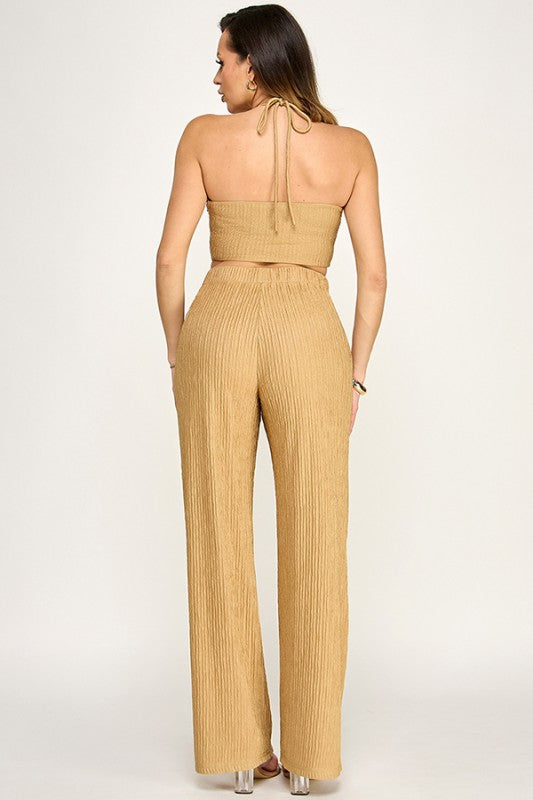 Milk & Honey Crop Top with Pants Set