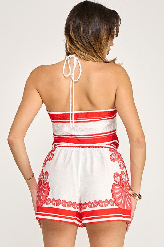 Milk & Honey Sweetheart Top with Matching Short Set