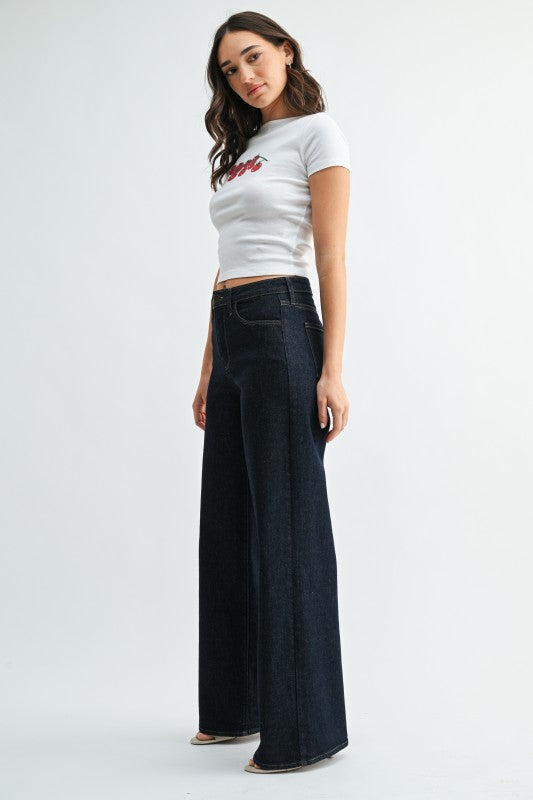 Just Black Denim Stretchy Wide Leg bottom