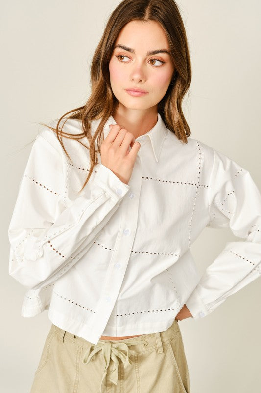Aaron & Amber Embroidered Button Down Shirts