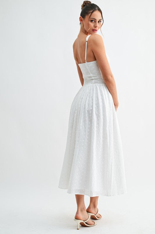 Evenuel Bloom Eyelet Midi Dress