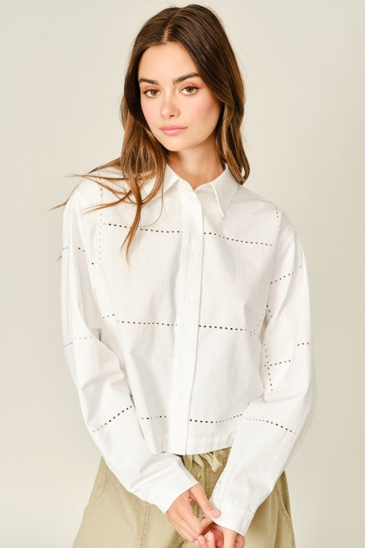 Aaron & Amber Embroidered Button Down Shirts