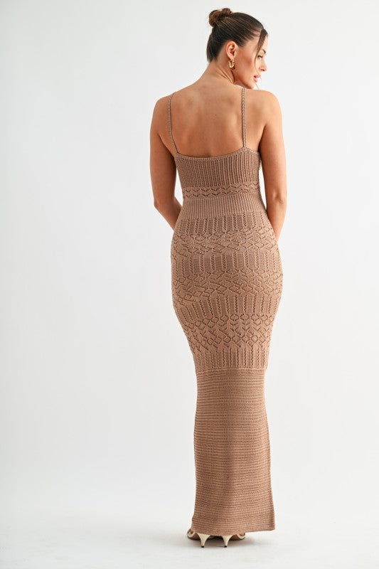 Evenuel Sculpted Horizon Knit Maxi Dress