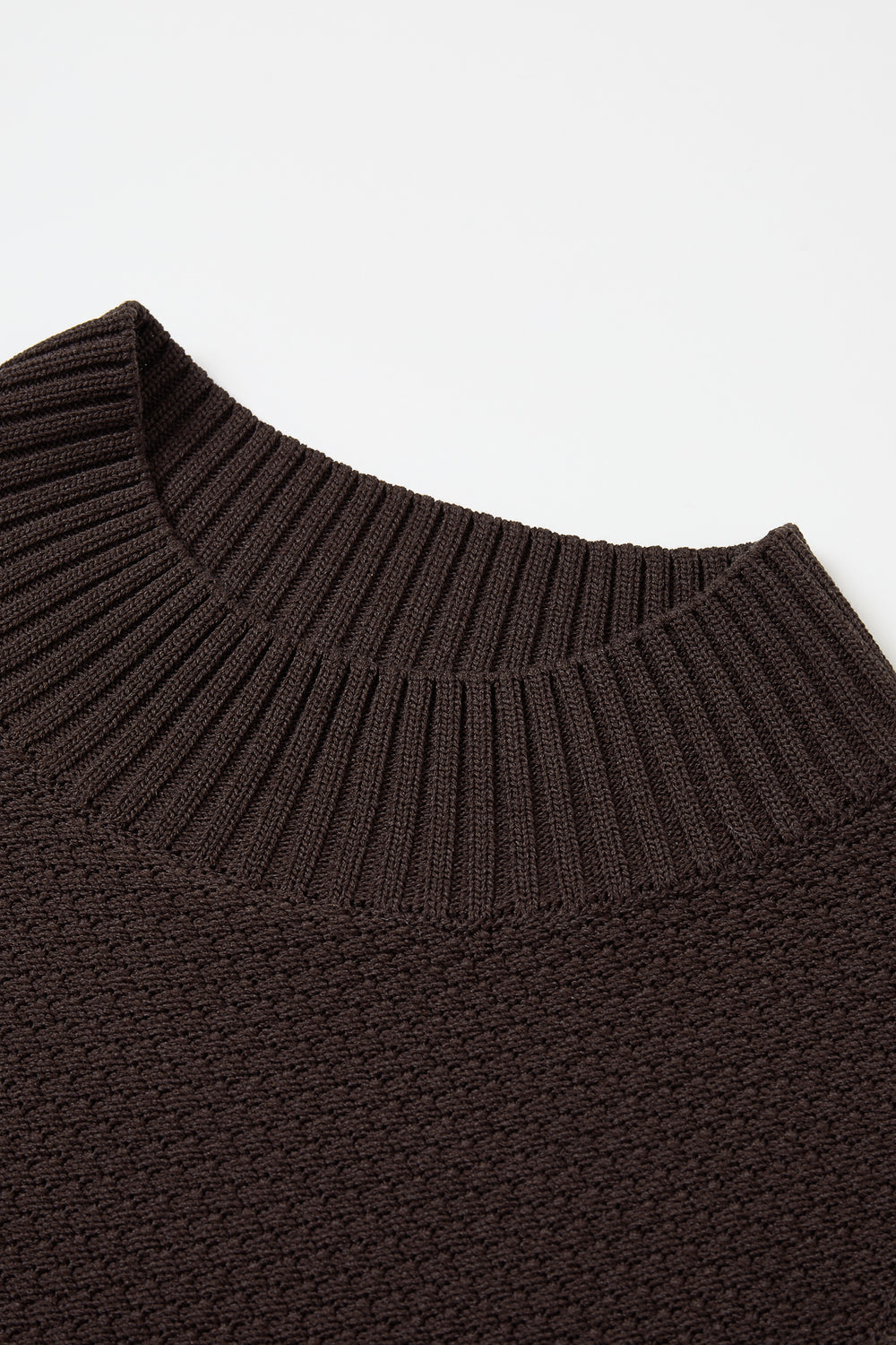 River Mock- Neck Drop-Waist Sweater Midi Dress