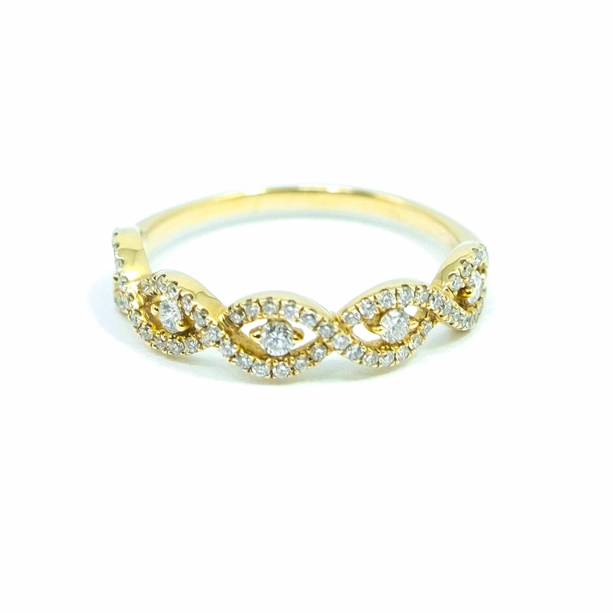 14k Infinity Stackable Twisted Ring – KHIANI