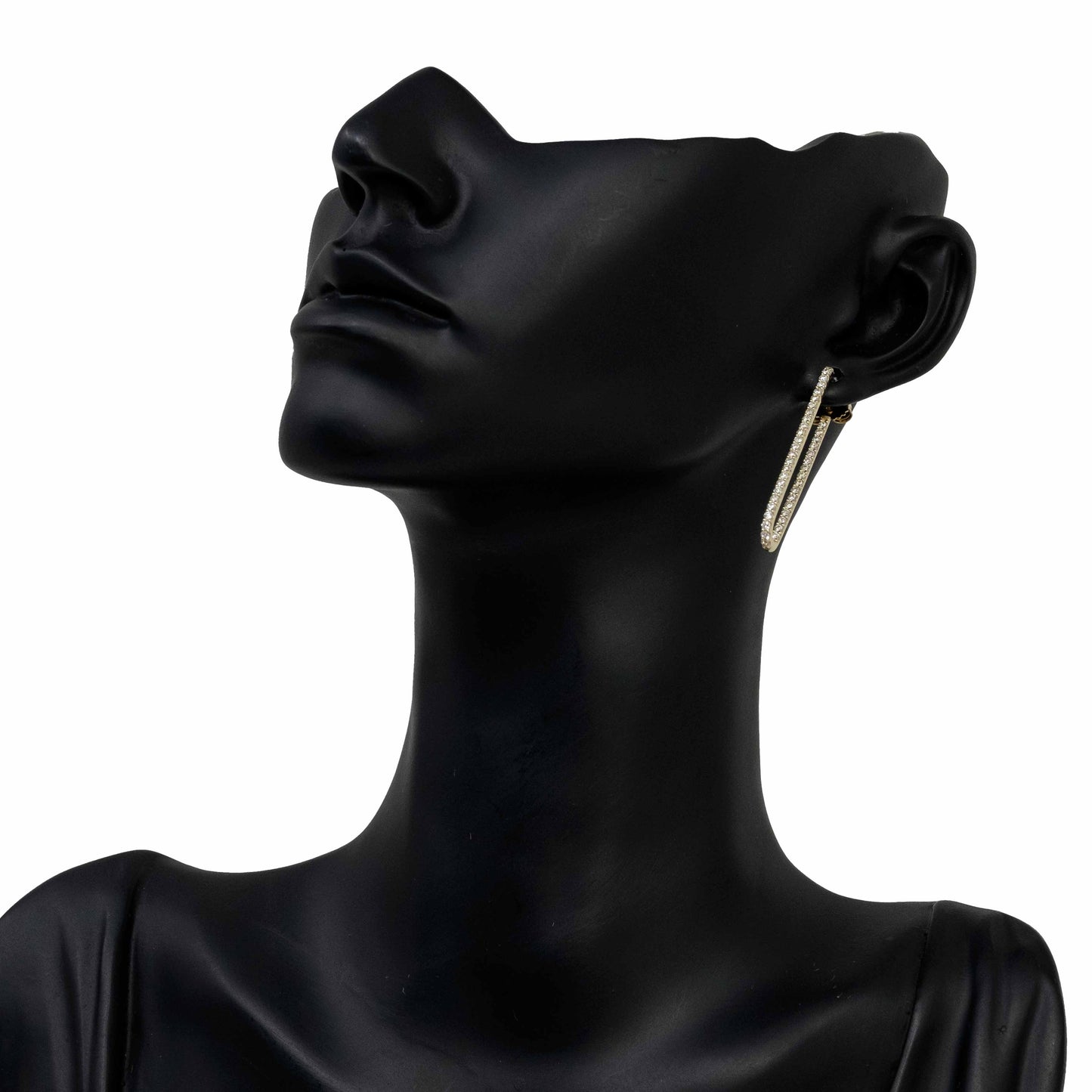 18K Yellow Gold Pine Diamond Earrings