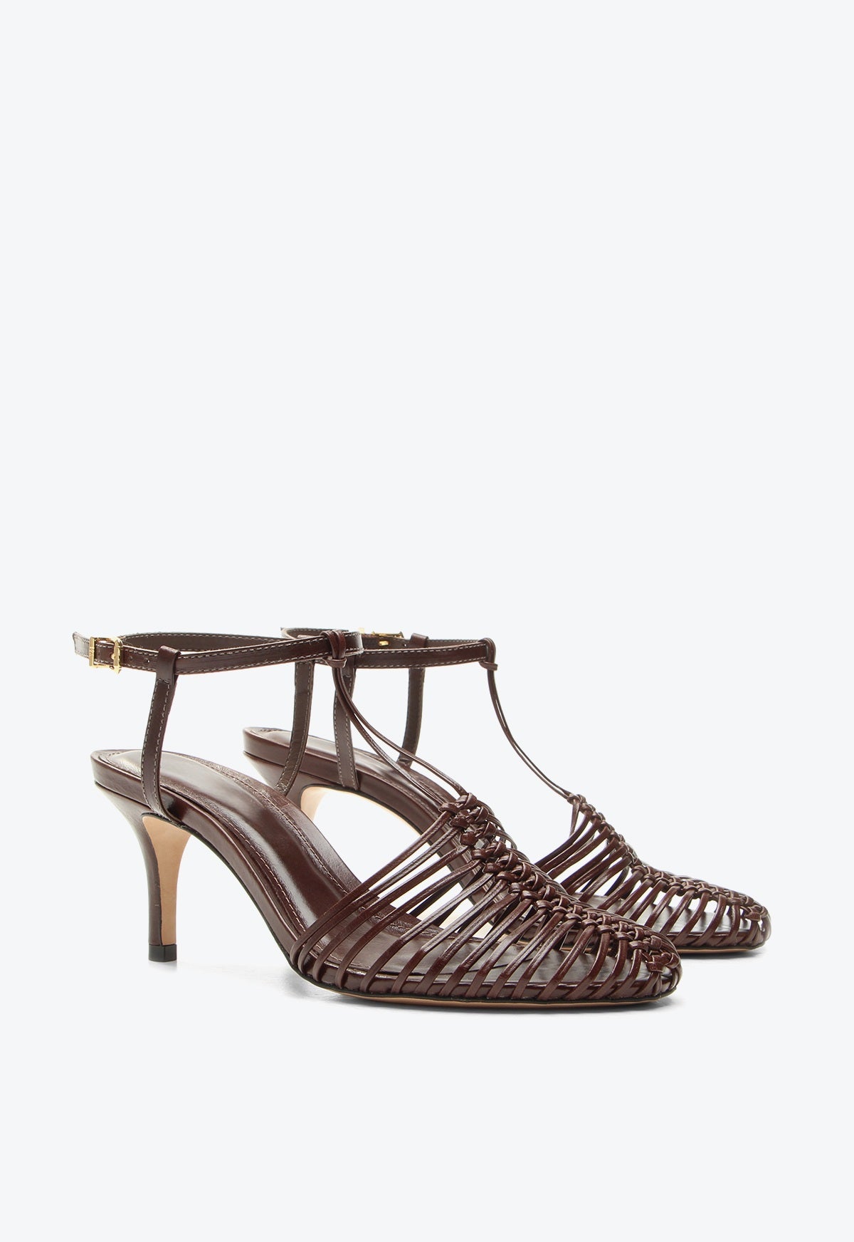 Khiani Couros Marron Heels