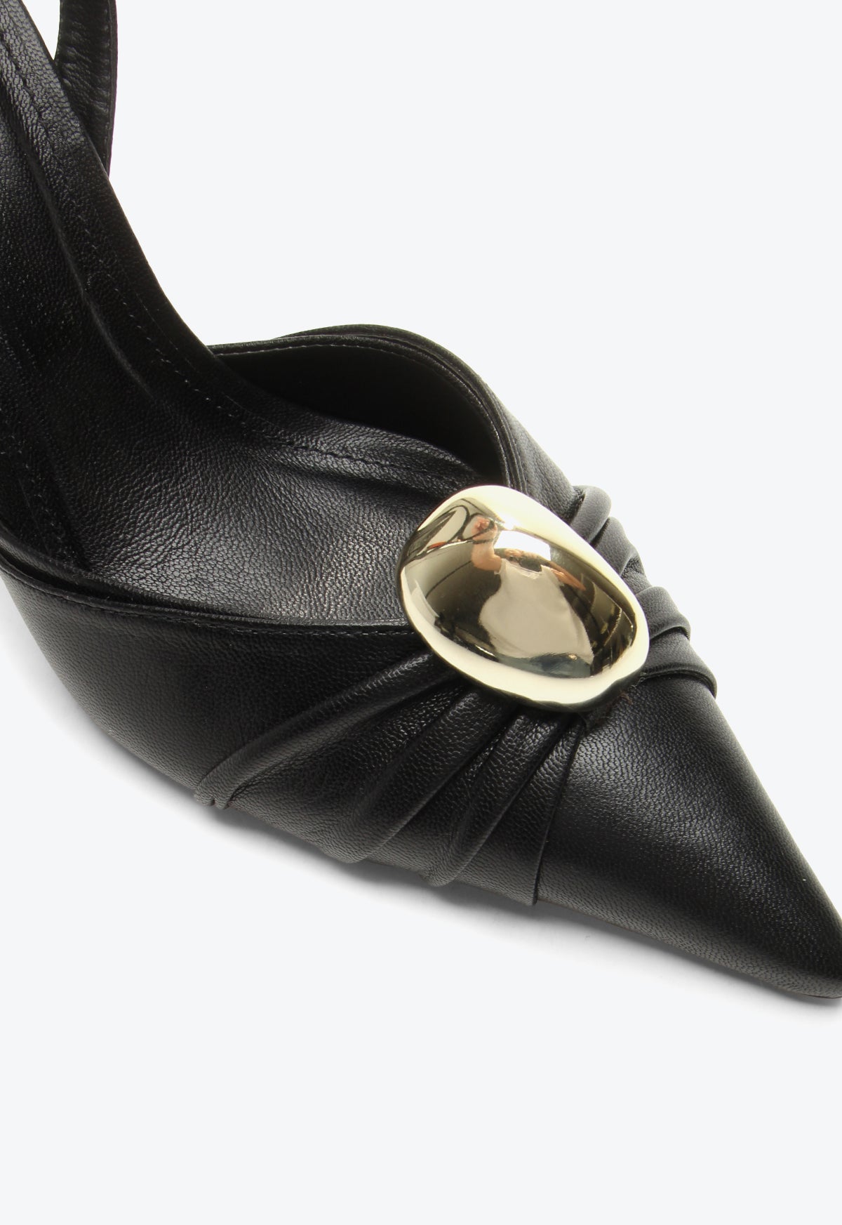 Khiani Couros Preto Heels