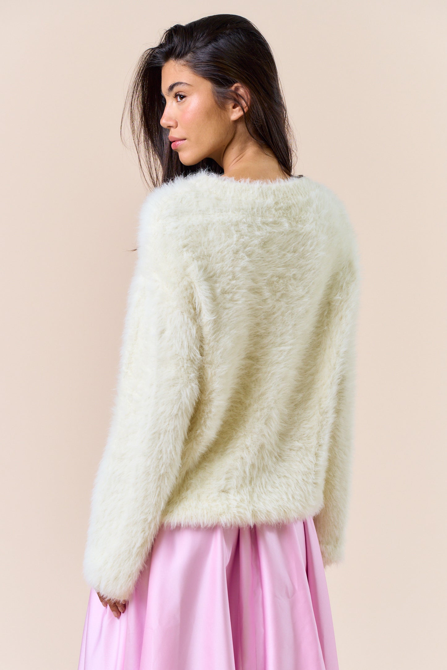 Lalavon Crew Neck Long Sleeve Sweater Top