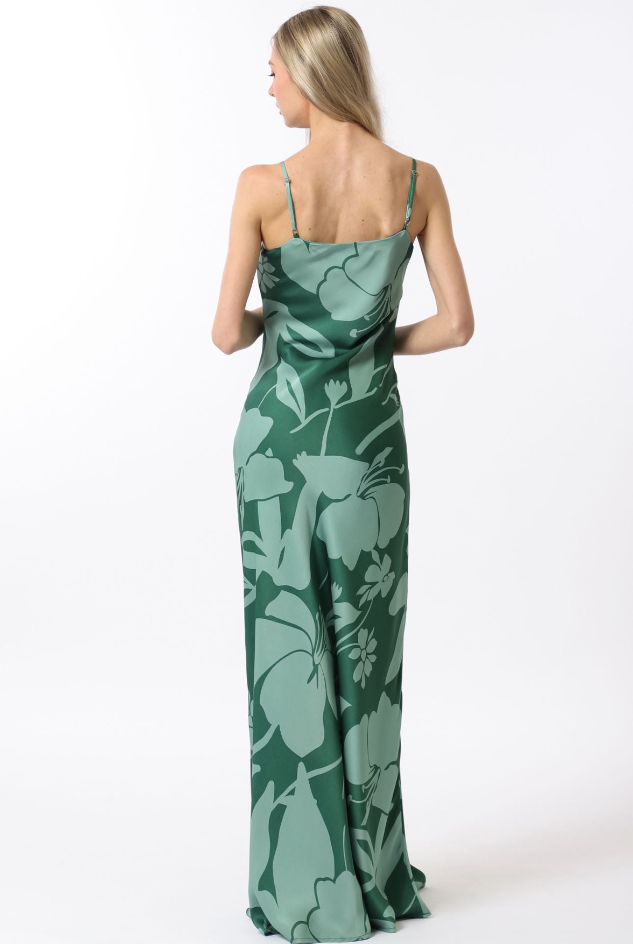 Aakaa Thin Adjustable Strap Maxi Dress