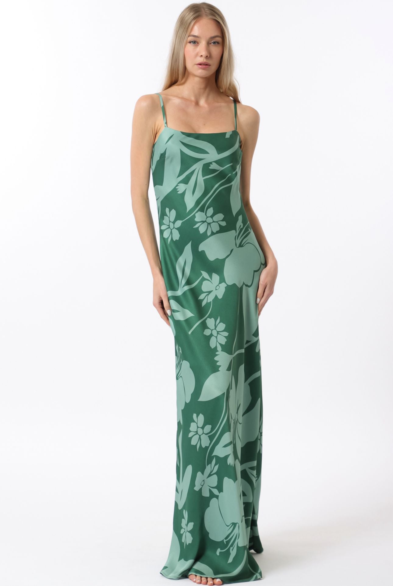 Aakaa Thin Adjustable Strap Maxi Dress