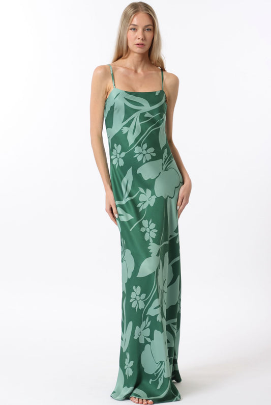 Aakaa Thin Adjustable Strap Maxi Dress