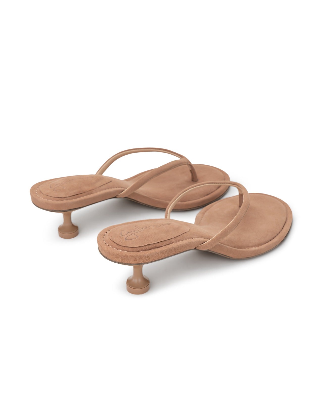 Guilhermina Kid Suede Buff Sandals