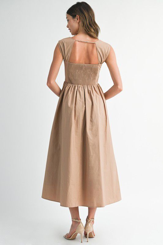 Endless Blu Sweetheart Bow Midi Dress