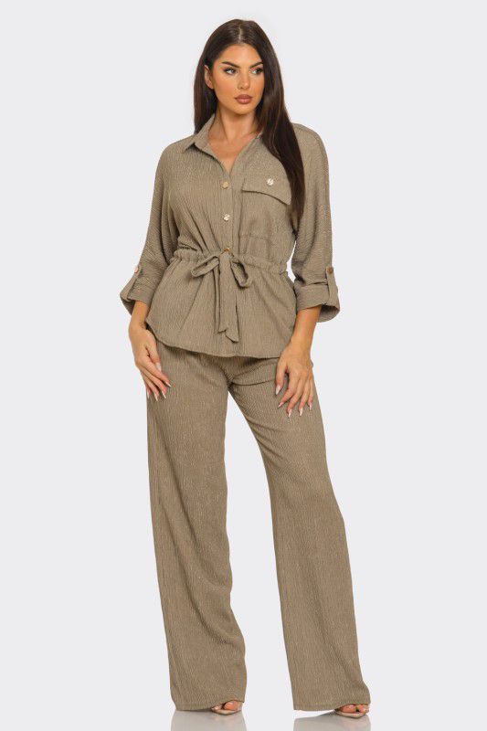 Julia Botton Down Pant Set