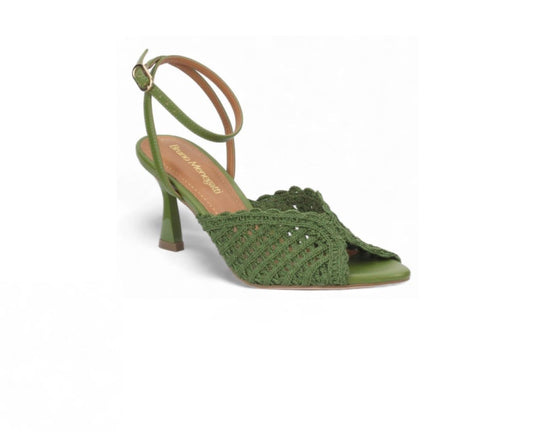 Bruno Menegatti Lyly-Ankle Strap Crochet Heels