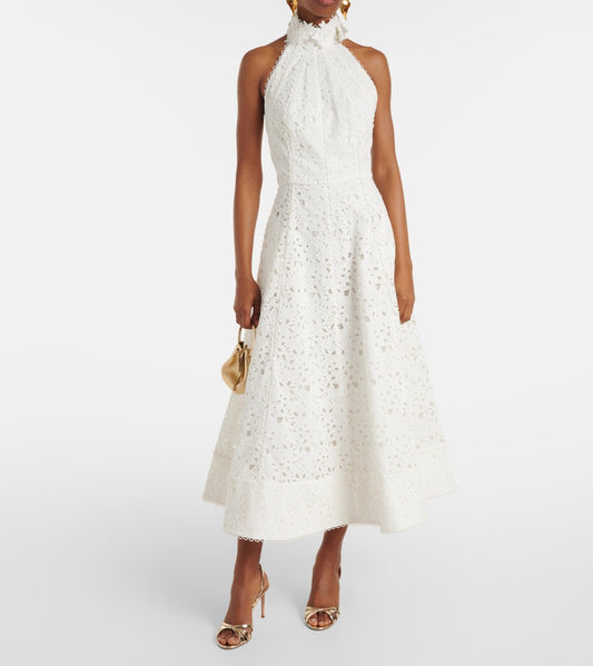 Peekskill Embroidered Flower Midi Dress