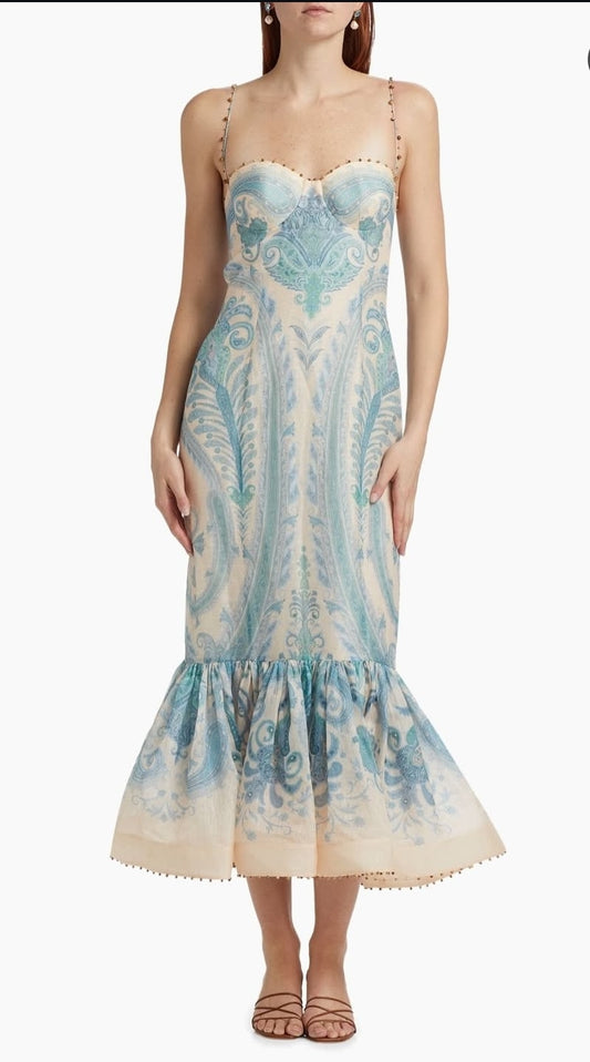 Illuminate Paisley Linen & Silk Dress