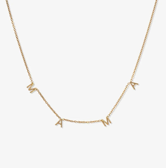 14K Yellow Gold MAMA Necklace