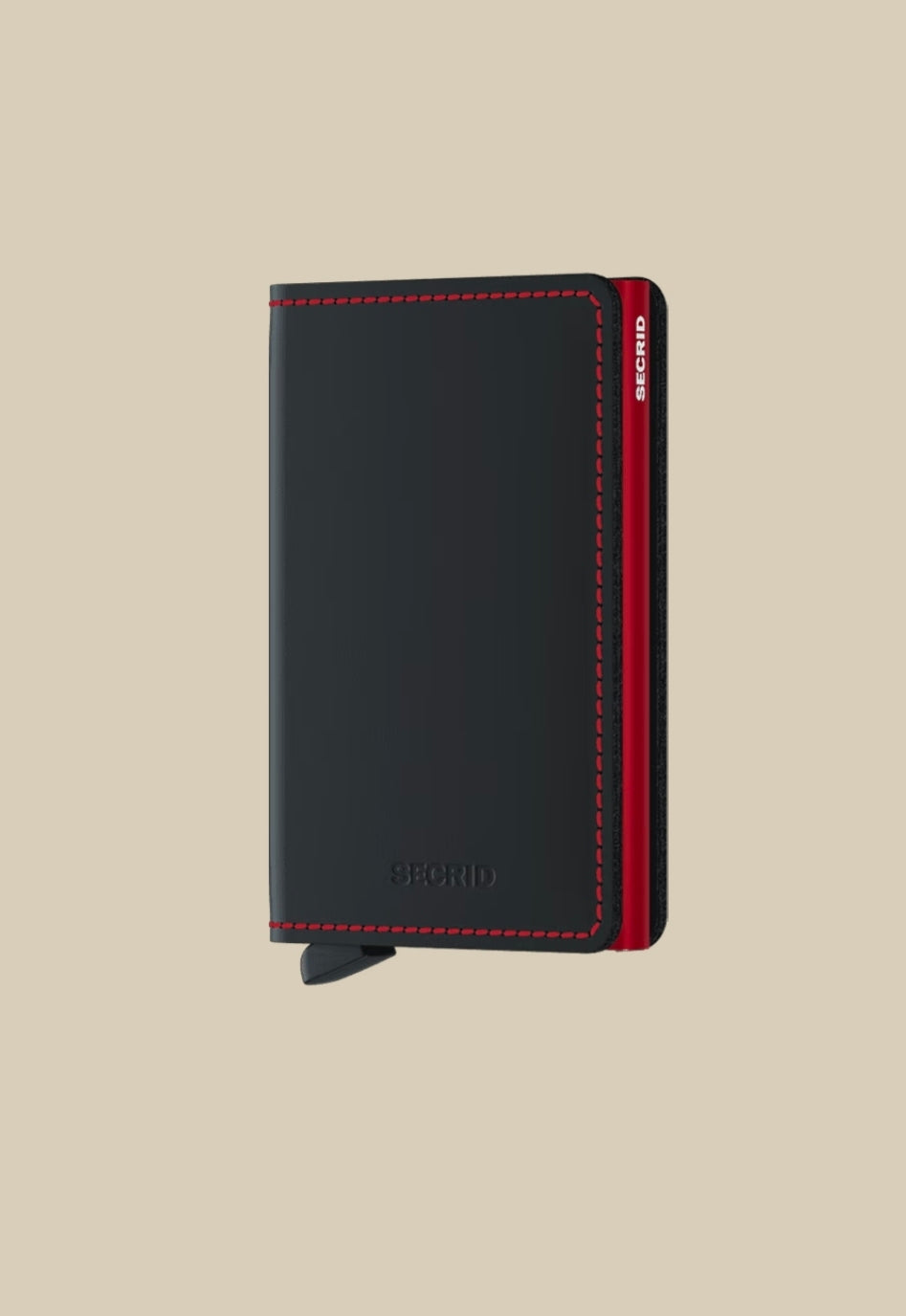 Secrid Slim Matte Black & Red Wallet