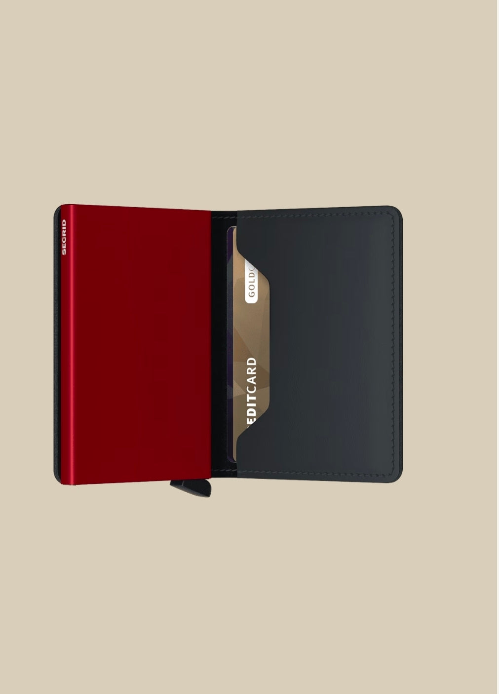 Secrid Slim Matte Black & Red Wallet