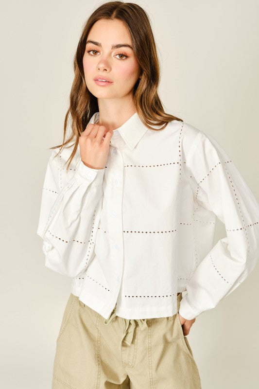 Aaron & Amber Embroidered Button Down Shirts