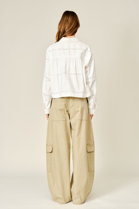 Aaron & Amber Embroidered Button Down Shirts