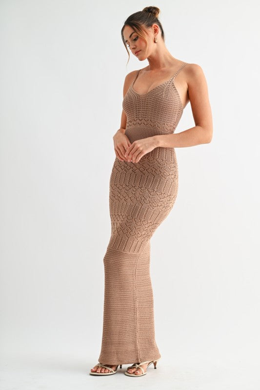 Evenuel Sculpted Horizon Knit Maxi Dress