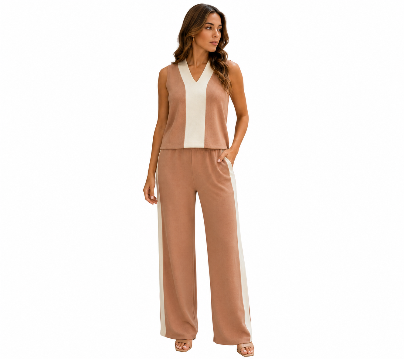 Dreamer Color Block Two-piece Lounge Set Pant