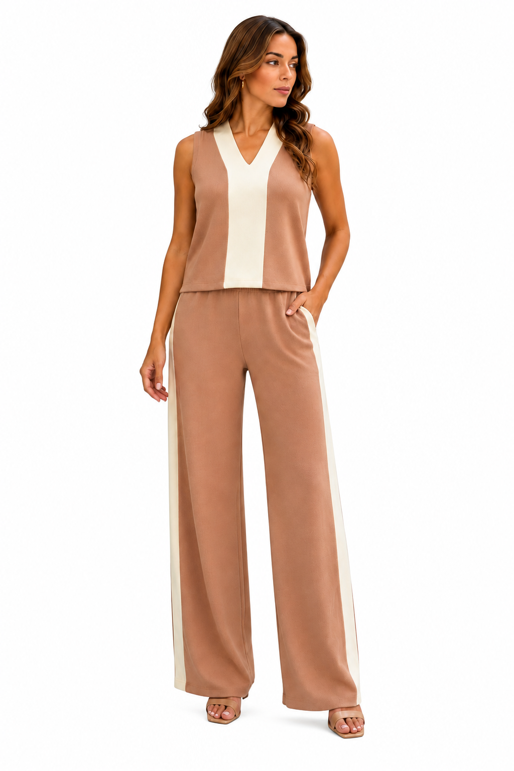Dreamer Color Block Two-piece Lounge Set Pant
