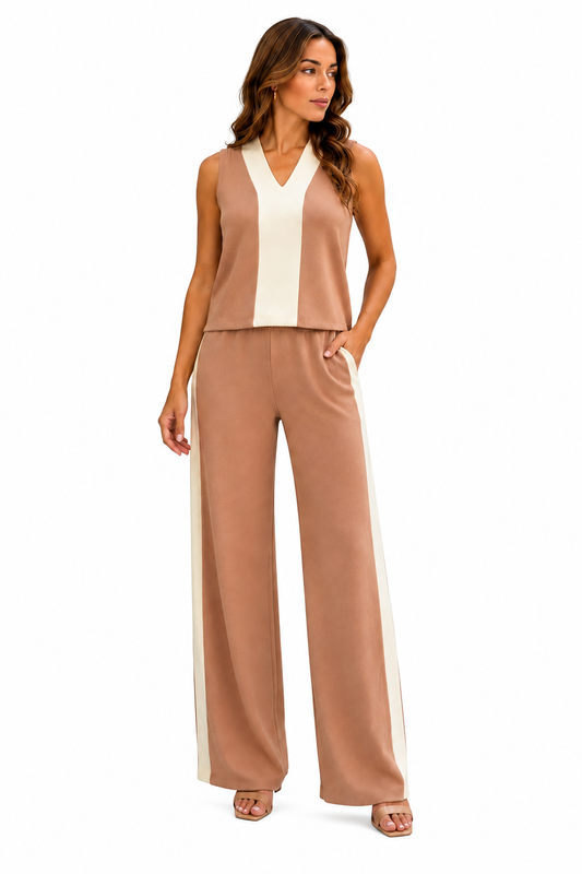 Dreamer Color Block Two-piece Lounge Set Pant