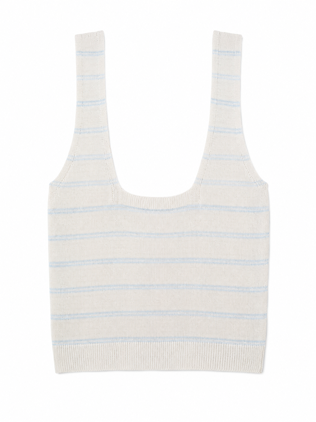 Dreamer Drawstring with Striped Knit Half Sweater Vest Top