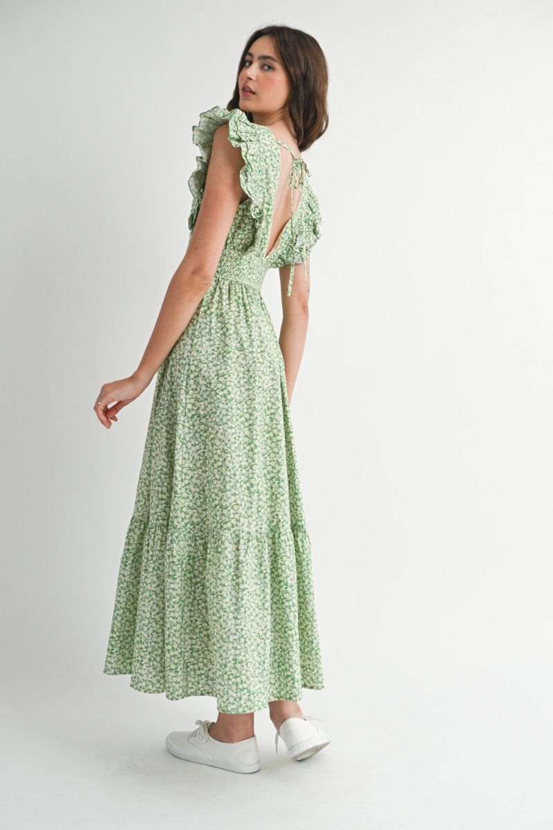 Mable Flutter Sleeve Midi Dress