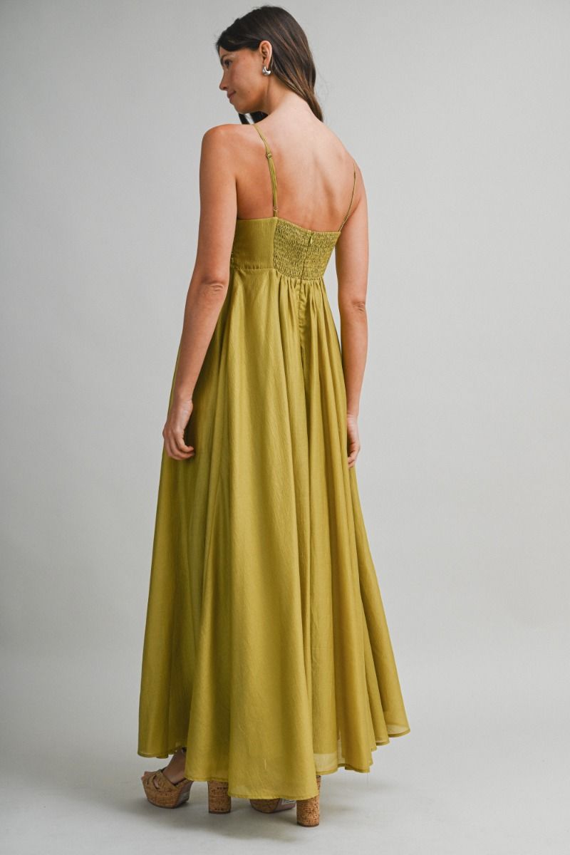 Mable Ruched Drapping Maxi Dress