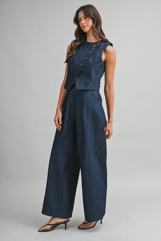 Mable Double Breasted Vest and pants set