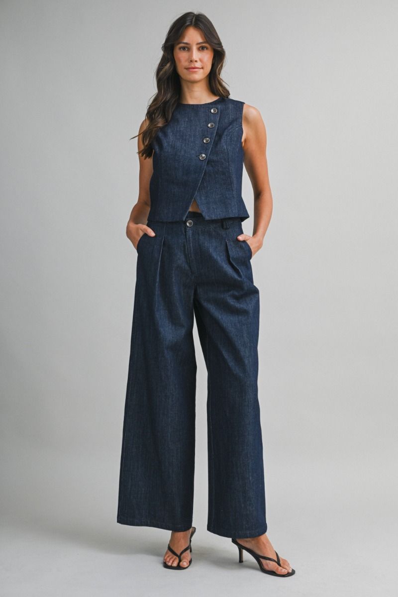 Mable Double Breasted Vest and pants set