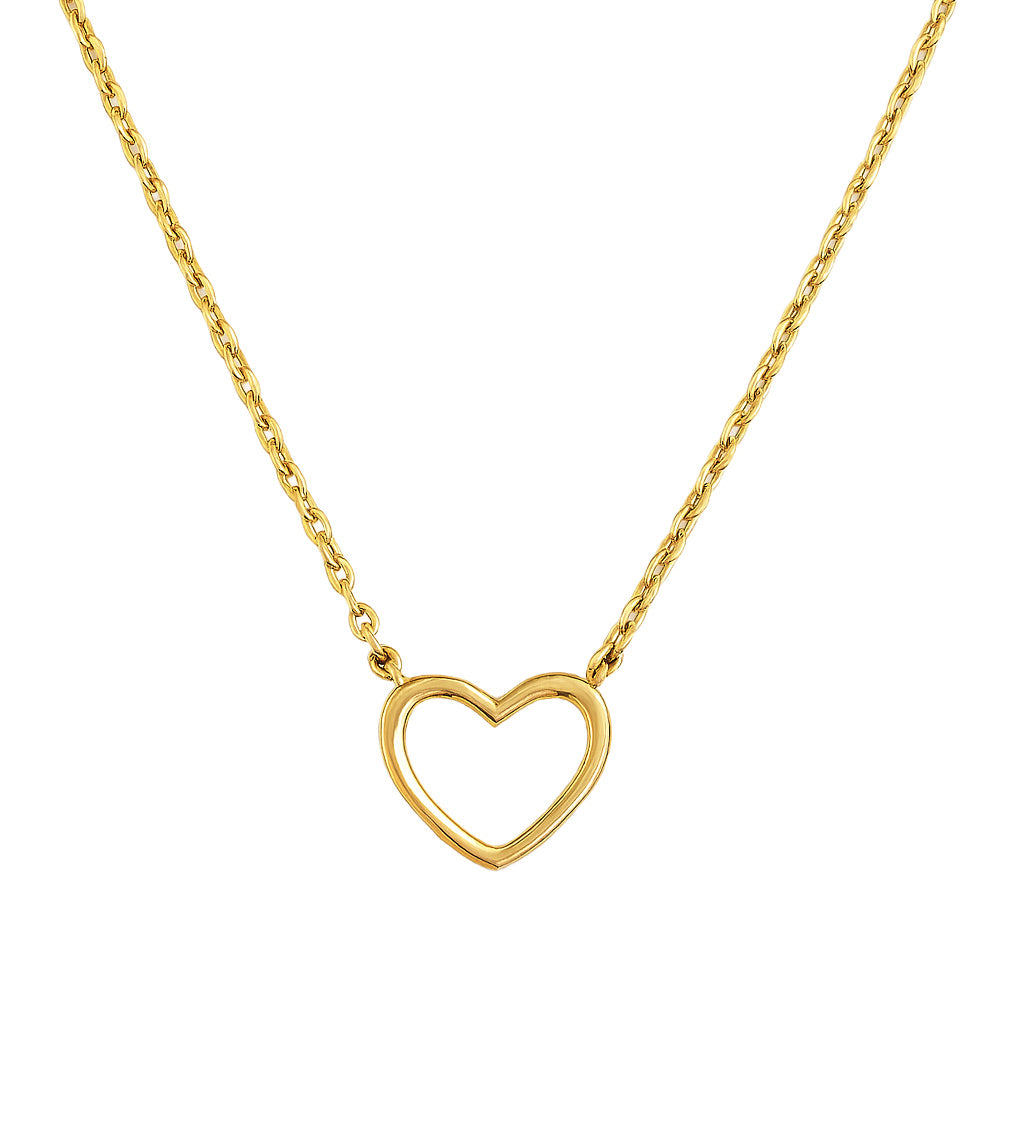 14K Yellow Gold Heart Necklace