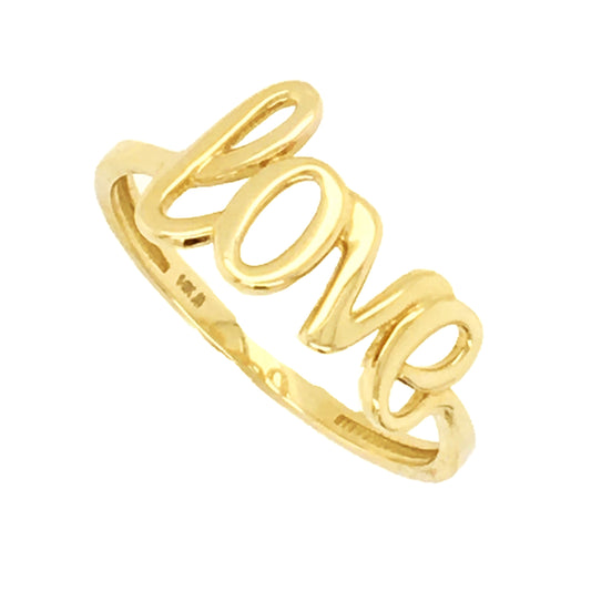 14K Yellow Gold Love Ring