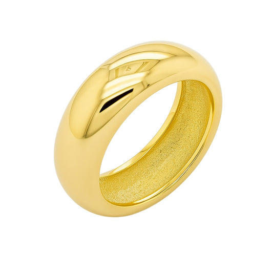 14K Ring Thick Chunky Band Ring
