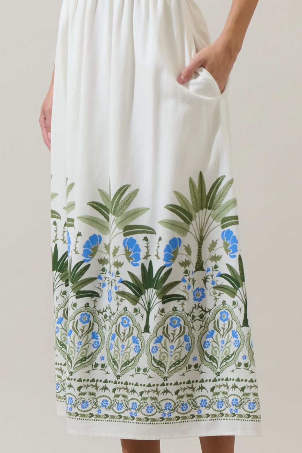 Sugarlips Senara Floral Tiny Halter Neck Midi Dress