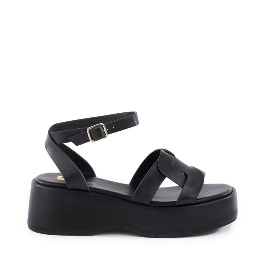 BC NB07968 Black V-Leather Sandals